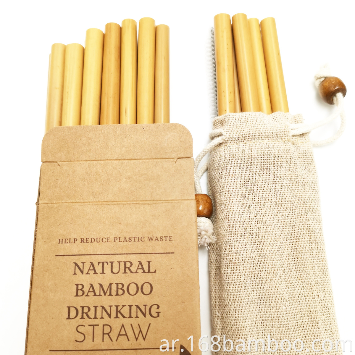 Custom package bamboo straw